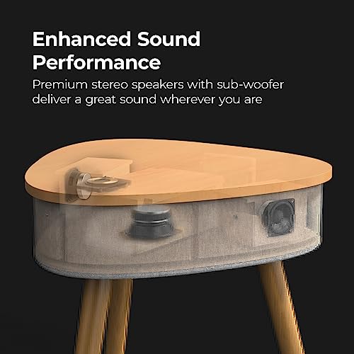 i-box Smart Table with Bluetooth Speaker & Wireless Charger