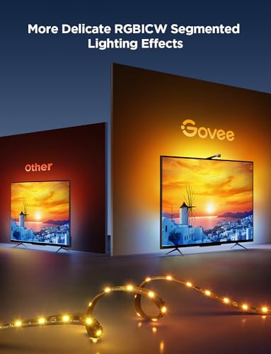 Govee TV Backlight: 3 Lite, Sync to 55-65 Inch TVs, Wi-Fi Control