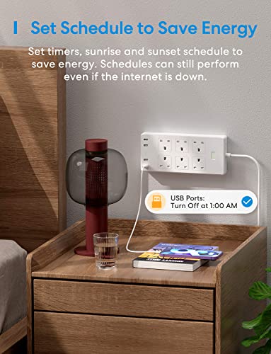 Smart Power Strip with 6 Gang and 4 USB Ports