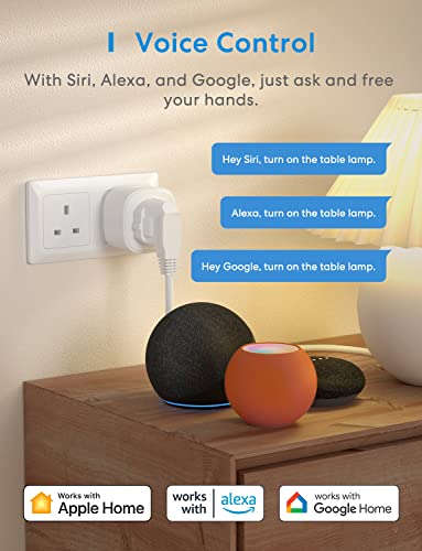 WiFi Smart Plug with Remote Control for Alexa, HomeKit, and Google Home