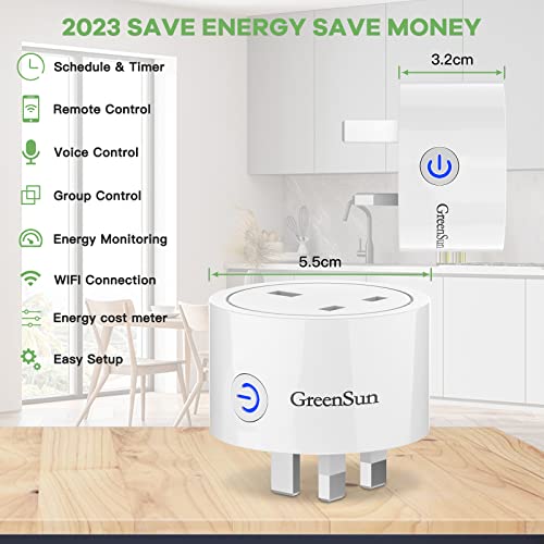Smart WiFi Plug for Amazon Alexa - Energy Monitoring, 4 Pack