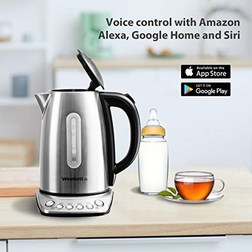 Smart Kettle - Voice Controlled, Variable Temperature, Stainless Steel