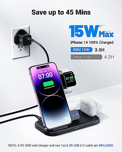 INIU 3 in 1 Wireless Charging Station
