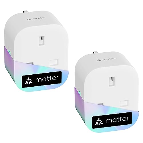 Meross Matter Smart Plug Mini - Compatible with Apple HomeKit, Alexa, Google Home, SmartThings