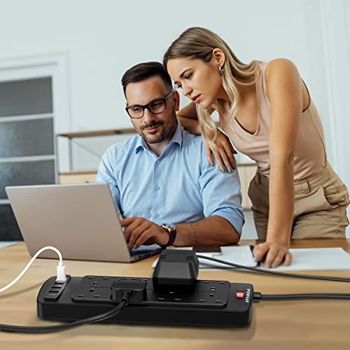 4 USB Slot Extension Lead with Power Strip