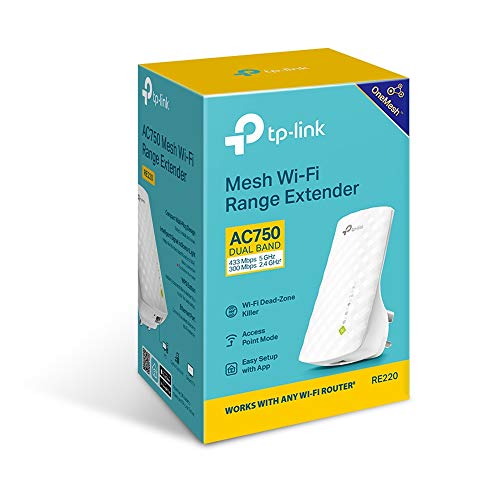 TP-Link AC750 Dual Band Wi-Fi Extender, Ethernet Port