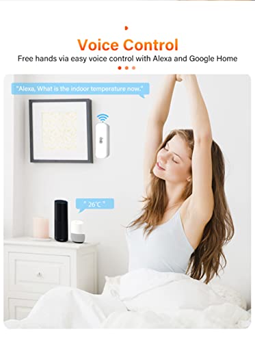 Tuya Smart Temperature Humidity Sensor, Alexa & Google Home Compatible