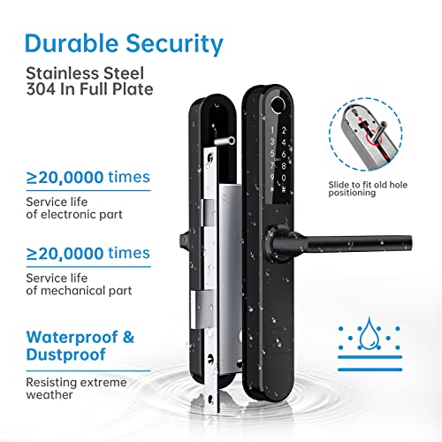 Ruveno Slim Smart Fingerprint Door Lock - Keyless Entry