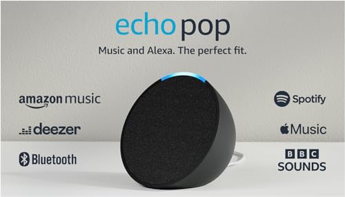 Compact Echo Pop | Wi-Fi & Bluetooth Smart Speaker