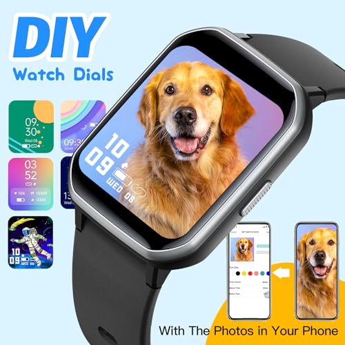 Waterproof Kids Smart Watch with DIY Face and Heart Rate Monitor