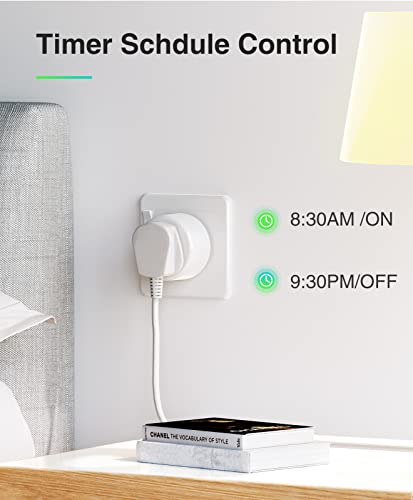 GHome Smart Plug: Energy Monitoring, Alexa/Google Home, 4 Pack