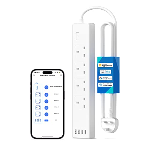 Smart Power Strip with USB Ports - Apple HomeKit, Alexa, Google Home