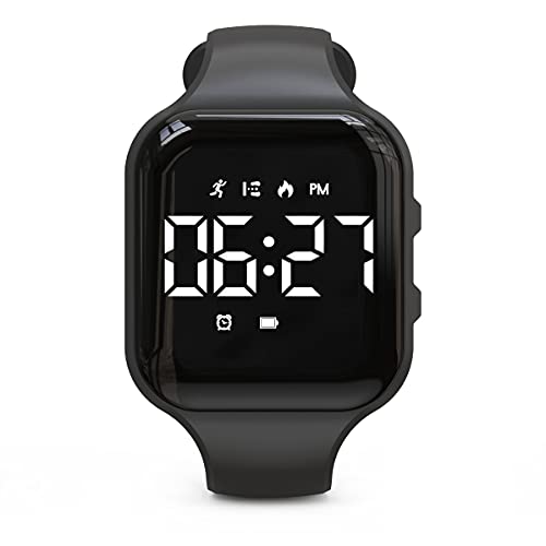Focwony Led Fitness Tracker Watch - Square Black
