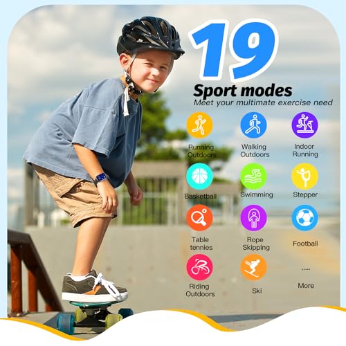 Waterproof Kids Smart Watch with DIY Face and Heart Rate Monitor