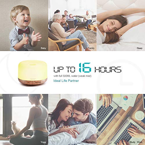 ASAKUKI Smart Wi-Fi Essential Oil Diffuser: Alexa-Compatible, 500ml