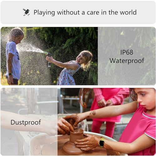 FITVII Kids Watch: Heart Rate Monitor, IP68 Waterproof