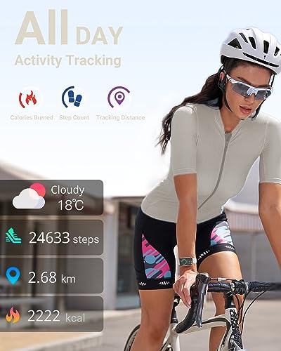 Amzhero Smart Watch: Fitness Tracker with Heart Rate, Blood Oxygen