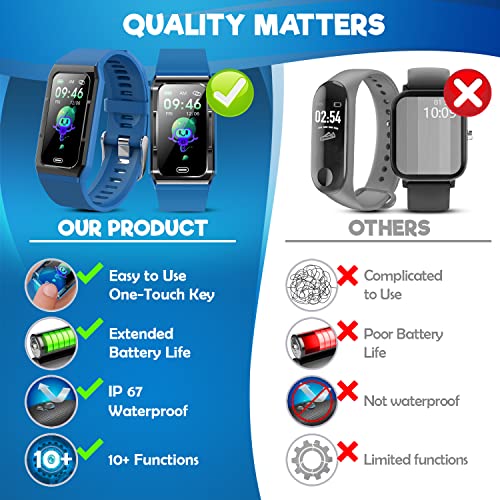 Ispiratek Kids Fitness Tracker - Waterproof Watch