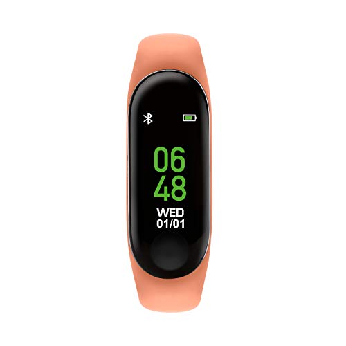 Tikkers Peach Silicone Activity Tracker with Color Touchscreen