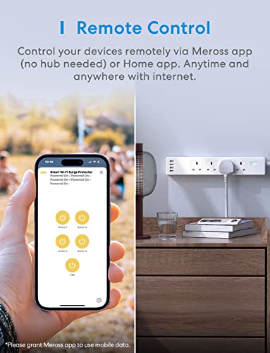 Smart Power Strip with USB Ports - Apple HomeKit, Alexa, Google Home