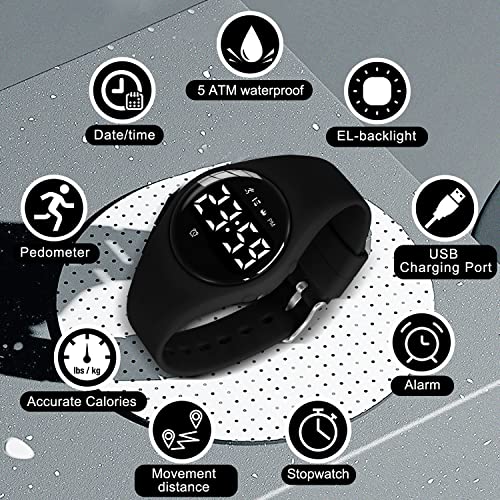 Digital Sport Watch for Kids, Alarm, Stopwatch, Waterproof