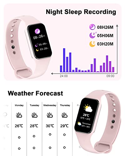 IOWODO Women's Fitness Smartwatch - Pink