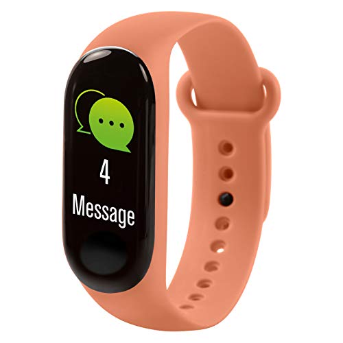 Tikkers Peach Silicone Activity Tracker with Color Touchscreen