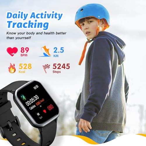 Waterproof Kids Smart Watch with DIY Face and Heart Rate Monitor