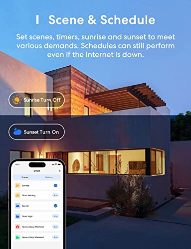 meross WiFi Smart Bulbs B22 [2 Pack] Compatible with Alexa