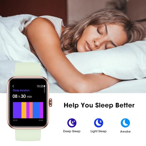 Kfit Smartwatch: iPhone and Android Compatible, Heart & Sleep Monitor