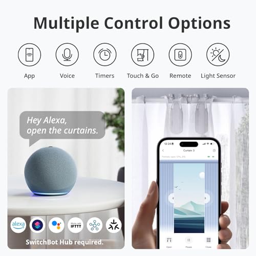 SwitchBot Curtain Opener - Bluetooth Control, Alexa, Google Home