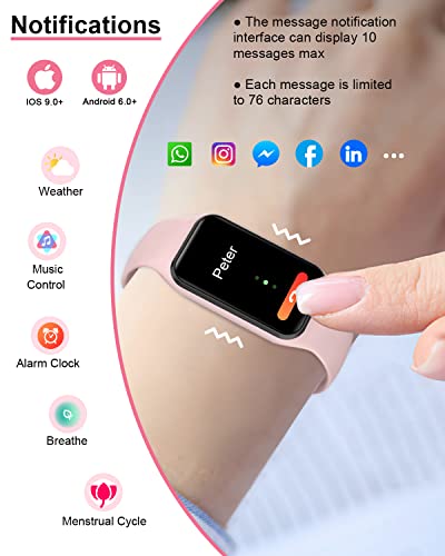IOWODO Women's Fitness Smartwatch - Pink