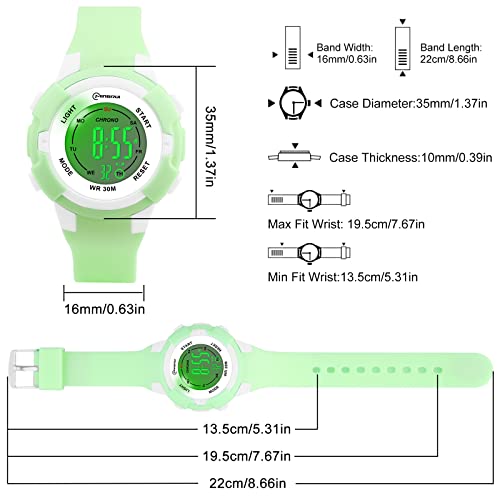 Edillas Kids Digital Wristwatch - 7 Colorful Options