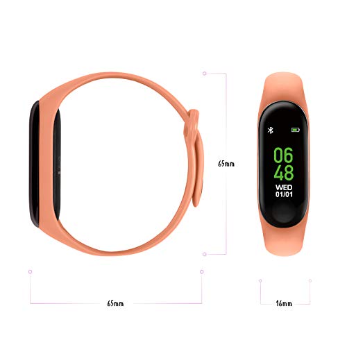 Tikkers Peach Silicone Activity Tracker with Color Touchscreen