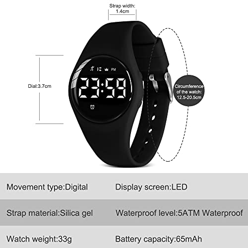 Digital Sport Watch for Kids, Alarm, Stopwatch, Waterproof