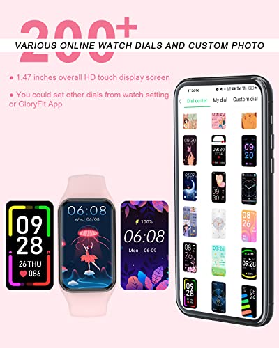 IOWODO Women's Fitness Smartwatch - Pink