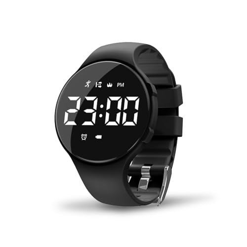 Waterproof Pedometer Watch for Kids - Silent Alarm LED