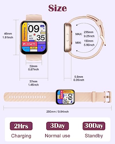RUIMEN Smart Watch - Call Function, Fitness Tracker