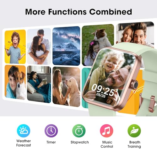 Kfit Smartwatch: iPhone and Android Compatible, Heart & Sleep Monitor