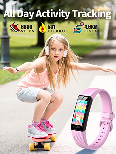 Kids Fitness Tracker Watch for Boys Girls 5-16: Waterproof, Heart Rate, Sleep, Calorie Counter