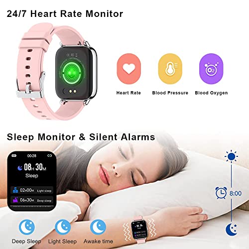 1.69" MOLOCY Fitness Smartwatch - IP68 Waterproof (Pink)