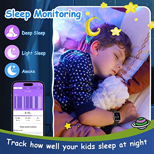 Kids' Fitness Tracker Watch with Games - Black