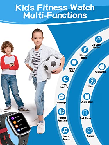 DIGEEHOT Kids Fitness Watch with Games, IP68 Waterproof