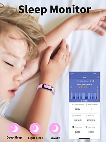 Kids Fitness Tracker Watch for Boys Girls 5-16: Waterproof, Heart Rate, Sleep, Calorie Counter