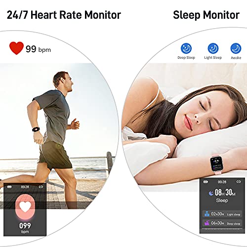 1.69" Touch Screen Smart Watch with Heart Rate Sleep Monitor