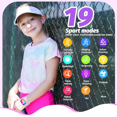 Smart Watch for Girls, Waterproof Fitness Tracker (Purple)
