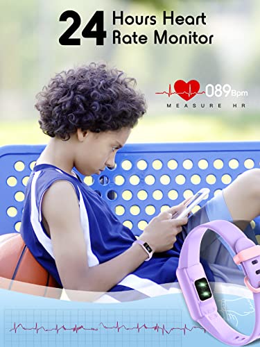Waterproof Kids Fitness Tracker with Heart Rate Monitor