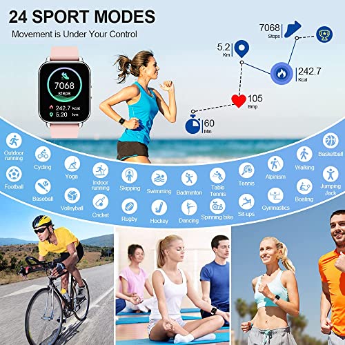 1.69" MOLOCY Fitness Smartwatch - IP68 Waterproof (Pink)