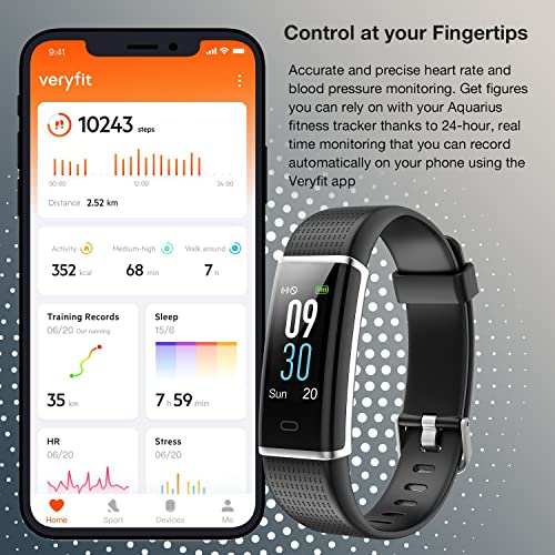 Waterproof Bluetooth Fitness Tracker - Black