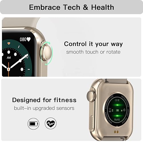 Muzaria Smart Watch: Answer Calls, Large Touch Screen
